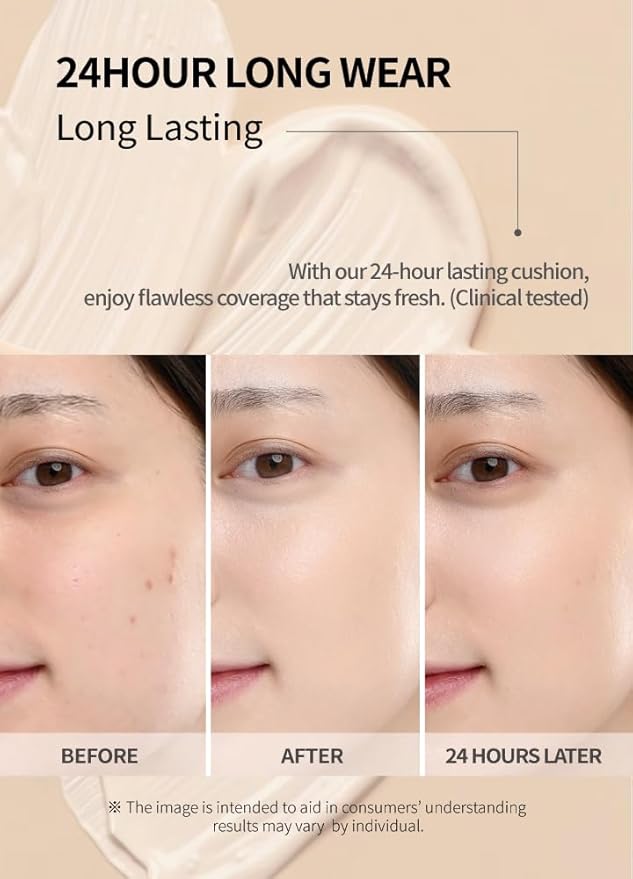 Beaudiani Mesh Tight UP Cushion Refill | Cushion Foundation | Buildable Coverage| Natural Finish | Dewy Glow Make up (03-REFILL Deep cover daily (#23-24))