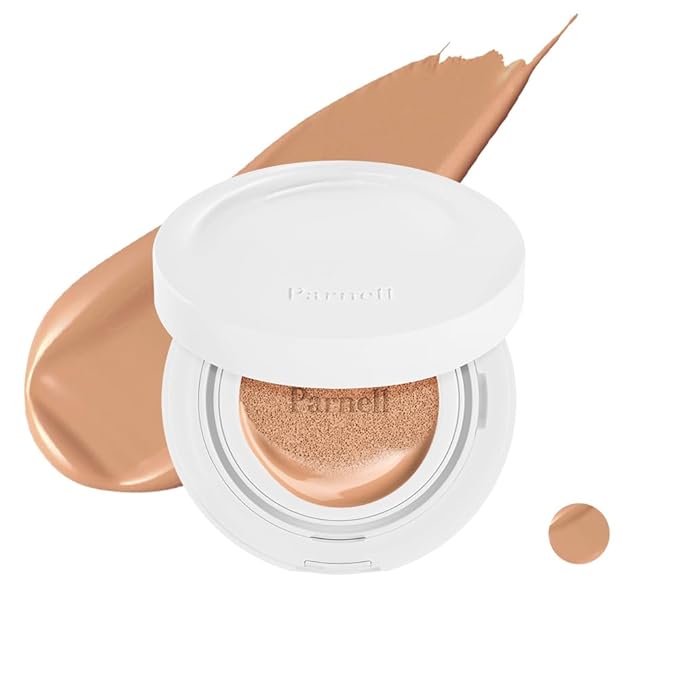 Parnell Cicamanu Serum Cushion - Moisturizing Foundation for Soothing, Coverage, Glass Skin and Lightweight for Sensitive and Dry Skin Pearl Skin (0.52 Fl Oz) (29C)