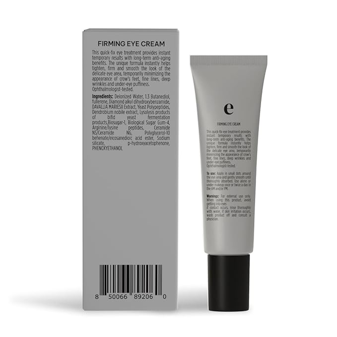 Firming Eye Cream – Lifts and Tightens Sagging Skin – With Arginine/Lysine Peptides and Ceramide – Fast Action -Reduces Fine Lines, Wrinkles and Improves Elasticity – Dermatologist-Tested- 15ml