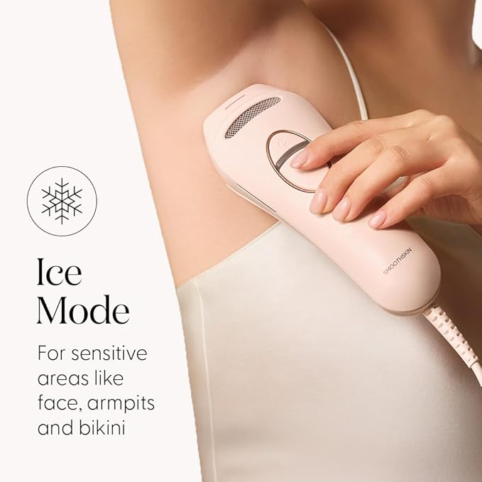 Smoothskin Pure Switch IPL Laser Hair Removal with Sapphire Pro Ice Cooling in Soft Pink, The World’ First 3-in 1 IPL, for Body, Face, Bikini, Alternative to Laser, Corded