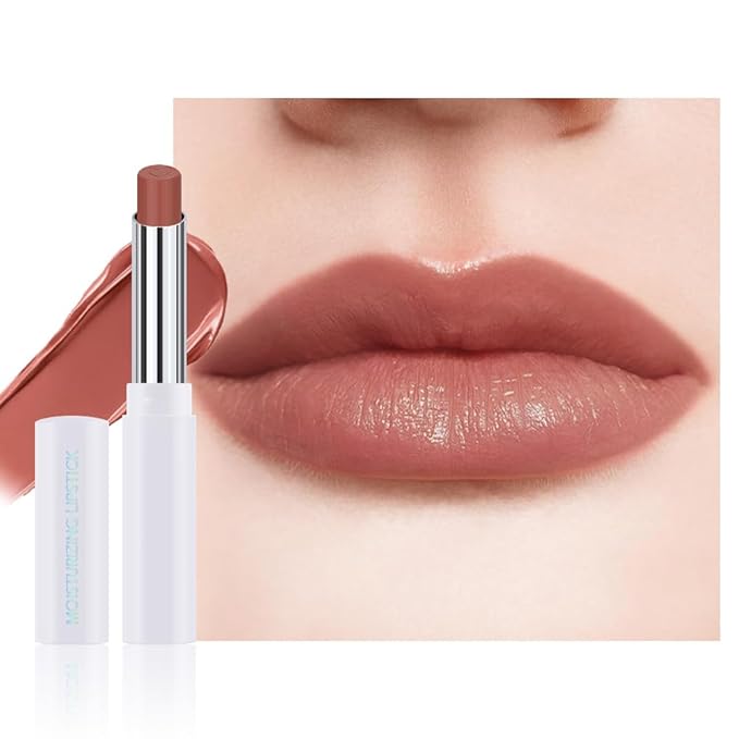 Mauve Brown Tinted Lip Balm, Hydrating Sheer Soft Matte Finish Lipstick for Women, Creamy Natural Color Lip Tint Balm Lightweight And Non-greasy Lip Glow Long Lasting Waterproof for Dry Lips 03#