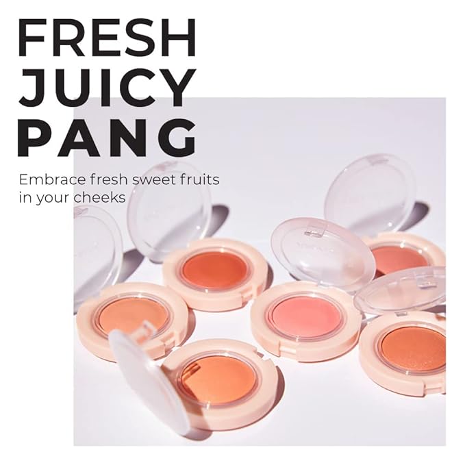 A'PIEU Juicy-Pang Jelly Blusher [CR01] – Soft Touch Blush for Cheek with Combined Cream & Powder Texture for Natural Dewy-Finish, No Fall-Out. 0.17 oz