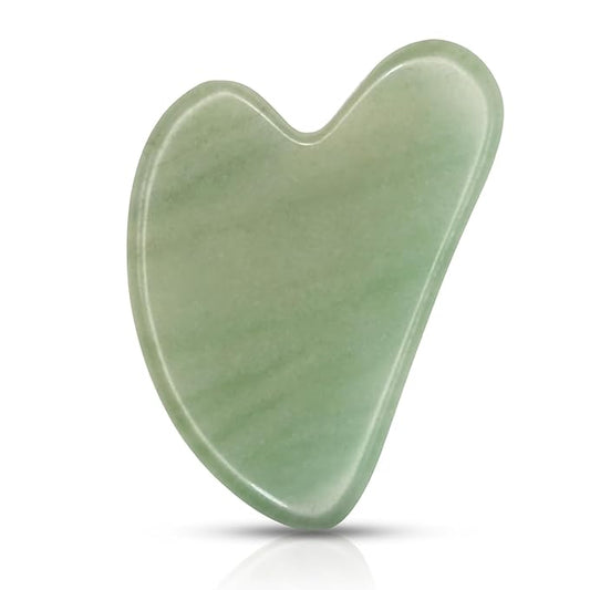 Gua Sha Facial Tools, Natural Jade Guasha Tool for Face, Double Chin & Jawline, Gua Sha Stone Self-Skin Care Face Stone Gua Sha Tools for Women, Green Aventurine