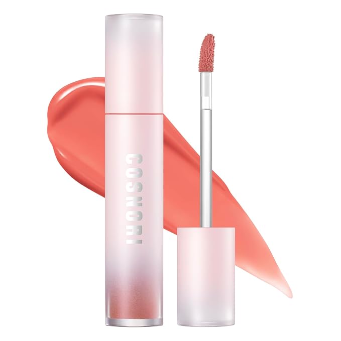 COSNORI Water Blurry Tint - Vegan Blurry Lip Tint, Lightweight & Long-lasting, Moist-watery texture, Flawless blurred lip (09 Comely Peach)
