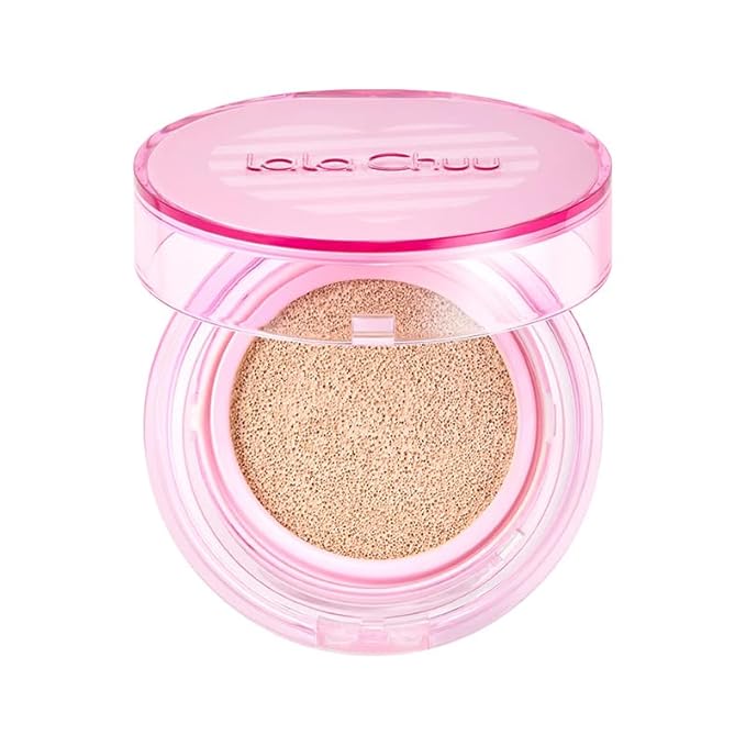 LALACHUU Tension DX Cushion Foundation Hydrating & Firming 54-Hour Long-Lasting Coverage, Matte Glowy Hyaluronic Acid, Collagen, Made in Korea, for All Skin Types (23 Clear Bright, 0.52 Oz)