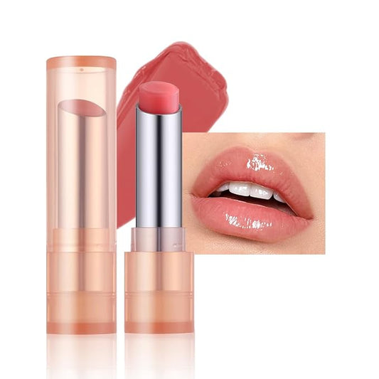 Moisturizing Lip Balm – Hydrating Nourishing Lip Care with Natural Ingredients, Vitamin E & Shea Butter, Smooth Non-Sticky Tinted Lip Balm for Dry & Chapped Lips, Soft Glossy Lipstick for Daily Use 4#