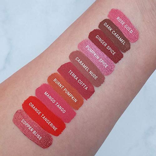 Aromi Orange Liquid Lipstick, Bright Red Tangerine Lip Color with Matte Finish, Long Lasting Lipstick, Vegan, Cruelty-free, Handmade (Orange Tangerine)