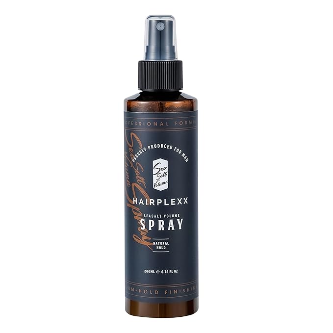 Hairplexx Sea Salt Volume Hair Spray for both Men and Women, Natural Thick and Volumizing Hair Look with Matte Finish and Natural Hold, Paraben Free (6.76 Fl Oz (Pack of 1), Ocean Fresh)