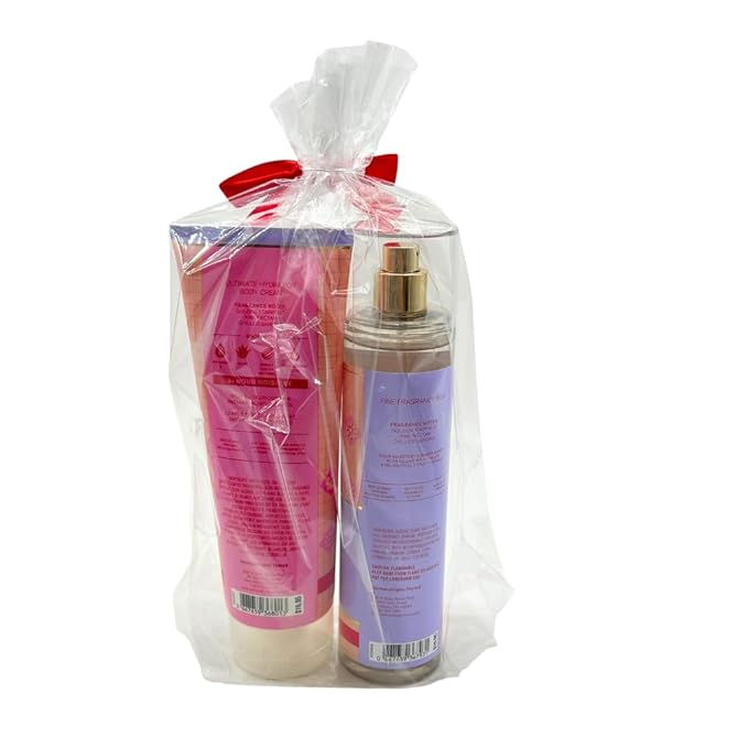 Bath & Body Works STARFRUIT SANGRIA Fine Fragrance Mist & Ultimate Hydration Body Cream 2-piece Gift Set with a Red Bow for Holidays - Full Size