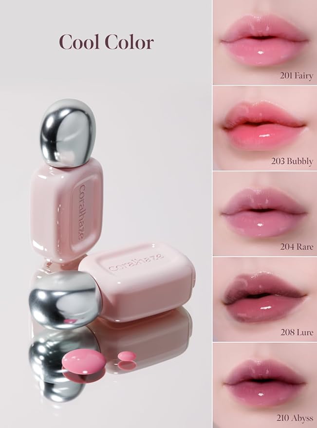 Dew Drop Tint #209 Crush 4.5g, Hydrating, Glossy, Lightweight Lip Stain with High-shine, Long Lasting Color with Moisturizing Lip Oil, Dewy Finish, Korean Beauty Makeup