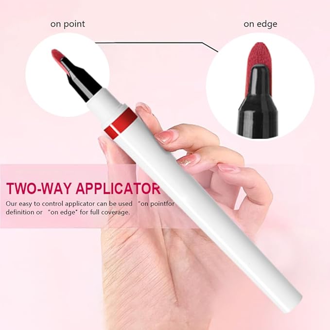 Matte Calligraphy Liquid Lip Liner Lipstick Pencil, Dark Brown Long-Lasting Transfer-Proof Lip Stain, Lightweight Lipstick, Sheer Buildable Color, Fades to a Natural Wash of Colors