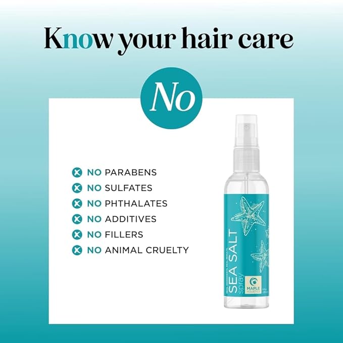 Volumizing Sea Salt Spray for Hair - Texturizing Beach Waves Spray & Hair Mist Curl Activator - Non Sticky Styling Beach Hair Spray for Men and Women with Nourishing Sea Kelp Extract and Argan Oil 8oz