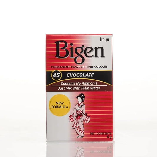 Bigen Powder Hair Color #45 Chocolate 0.21oz (2 Pack)