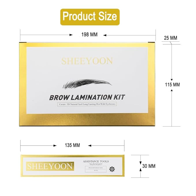 Brow Lamination Kit, Professional With Keratin, Lift and Shaping for 3D Natural Fuller Thicker Wild Eyebrows, Long Lasting Results for 6 Weeks (26 Piece Set)