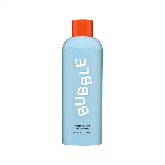 Bubble Skincare Fresh Start Gel Face Wash - Gentle PHA Exfoliating Facial Cleanser to Reduce Oil + De-Clog Pores - Daily Face Cleanser with Aloe Vera to Soothe Sensitive Skin - Vegan Skin Care (125ml)