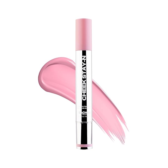 Sacheu Cheek STAY-N Liquid Blush for Cheeks — High Pigment, Buildable, Lightweight Cream Blush for Dewy & Radiant Flushed Cheeks — Long-lasting & Cruelty Free (I'm Cute)