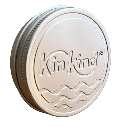 KinKind KEEP me! Shampoo Bar Tin Container. This soap dish travel tin is ideal for holidays, gym & pool. Fits all solid hair and beauty bars perfectly.