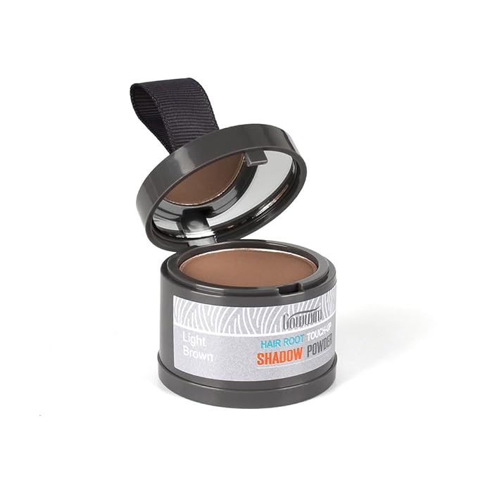 gowwim Root Touch Up, Hair Powder for Instantly Concealing Hair Loss, Receding Hairline & Beard, Eyebrow Powder, 0.14oz/4g