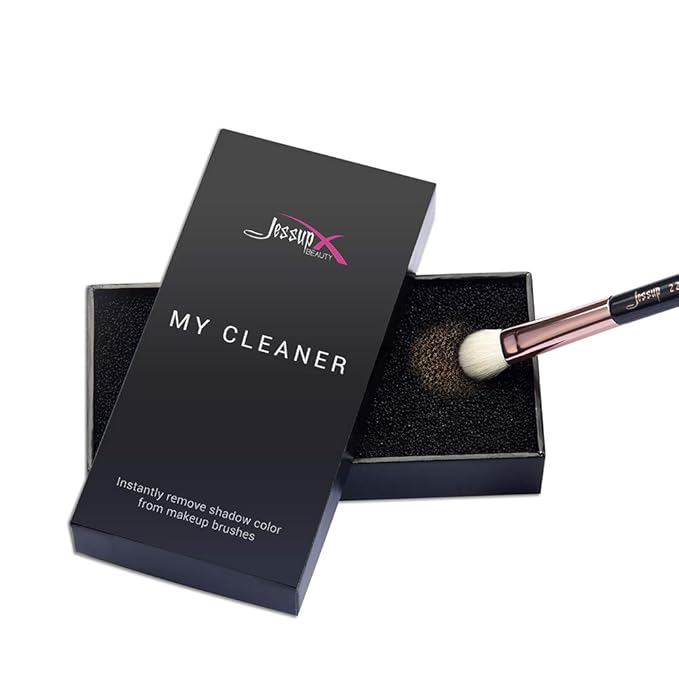 Jessup Makeup Brush Cleaner, Dry Makeup Brush Cleaner Sponge Quick Removal Color, A001