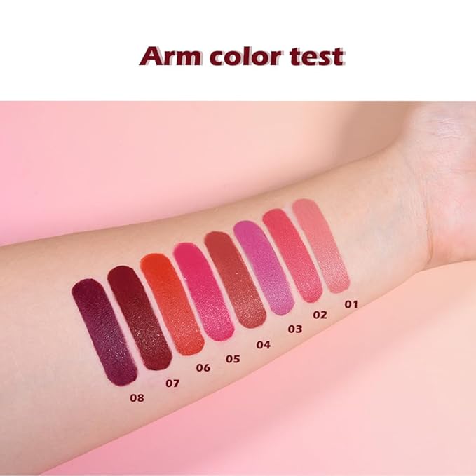 Matte Lipstick Crayon for Women, Cherry Red Lip Stick Pencil 24 Hour Long Lasting Waterproof, Non-Drying Hydrating Formula Lip Gloss Makeup, Vegan & Cruelty-Free, 07