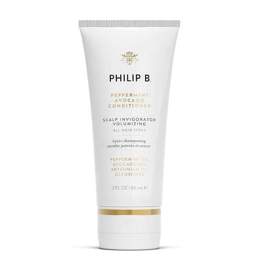 PHILIP B Peppermint Avocado Conditioner, 2 fl. oz. (60 ml) - Adds Volume to Hair While Peppermint Oil and Eucalyptus Invigorates the Scalp With a Tingly Sensation