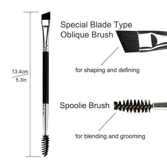 Upgraded Eyebrow Stamp Pencil Kit for Makeup, With Waterproof Pen, Black Eyeliner, Pomade, Specially Customized Blade Shaped Brush and Razor