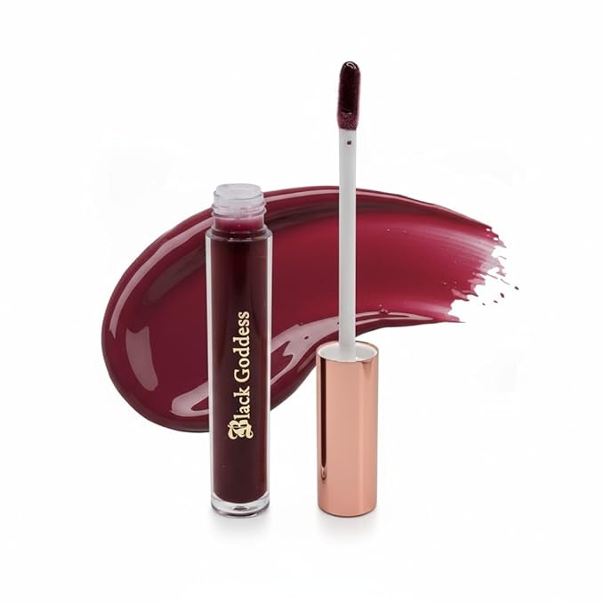 Black Goddess Lustre Lip Gloss | High Shine Gloss, Vegan and Cruelty Free (Luscious Red)