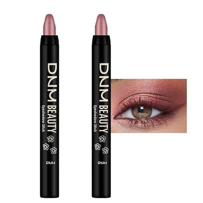 evpct 2Pcs Cream Eyeshadow Sticks Set for Eyes Waterproof, Rose Shimmer Matte Eye shadow Stick Pencil Pen Bulk sombras en crema para ojos 27+27