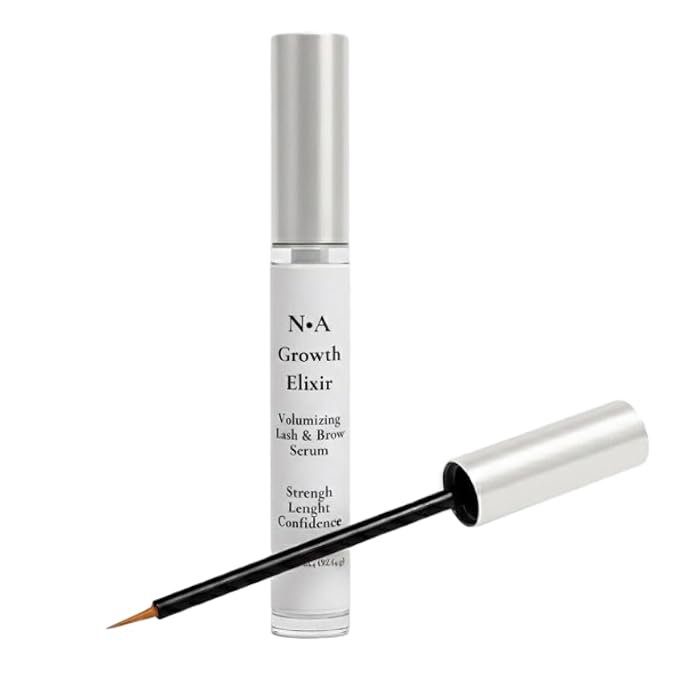 N•A Growth Elixir Lash & Brow Serum - Advanced Biotinoyl Tripeptide-1 Peptide Formula for Longer, Thicker, Fuller Lashes - Prostaglandin-Free, Vegan, Cruelty-Free - Professional Grade (0.14 oz / 4mL)