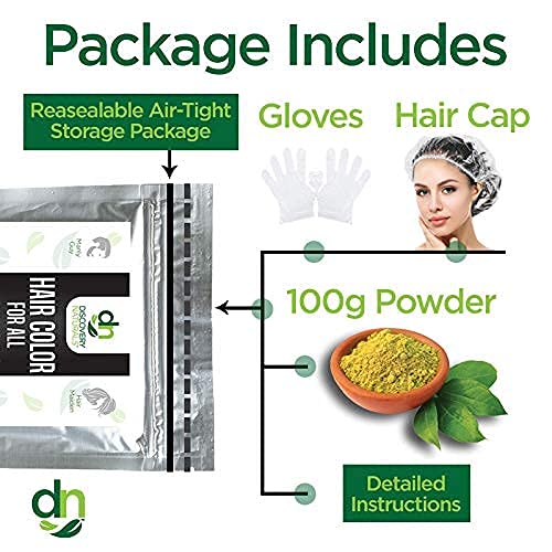 Brown Henna Hair Color For All Kit | 100% All Natural Indigo Powder Hair Dye & Beard Dye (Mahogany Darkest Brown) Organic, Herbal & Vegan Chemical & Cruelty Free Permanent Gray Coverage & Tinting