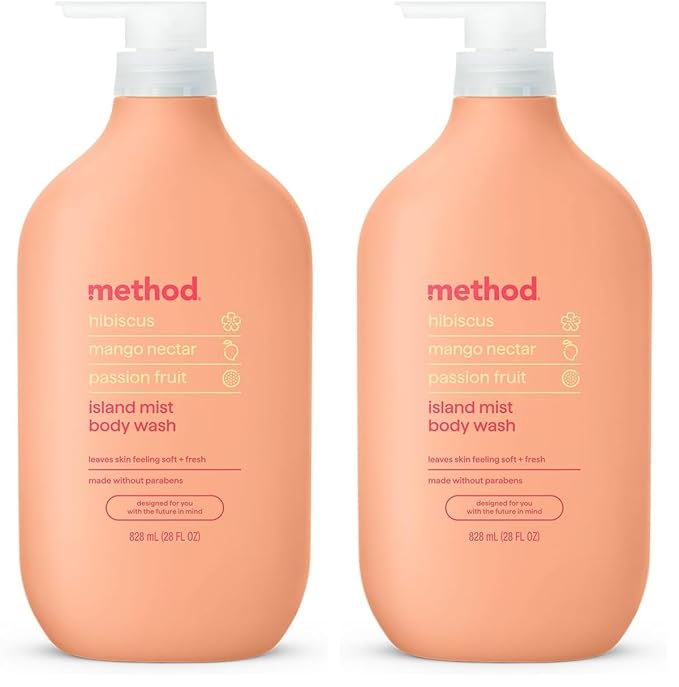 Method Body Wash, Island Mist, 28oz (Pack of 2)