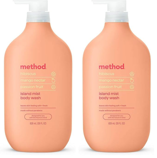 Method Body Wash, Island Mist, 28oz (Pack of 2)