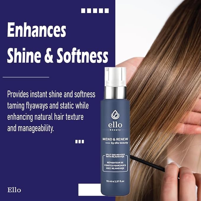 Ello Beauty Split End Repair Serum, Leave-In Split End Repair Serum, a lightweight serum that instantly repairs split ends for healthier-looking hair. 2.4 fl oz (1)