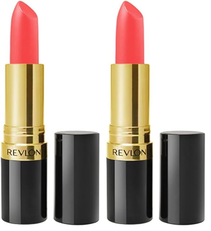 REVLON Super Lustrous Lipstick, Creamy Formula For Soft, Fuller-Looking Lips, Moisturized Feel, 674 Coral Berry, 0.15 oz (Pack of 2)