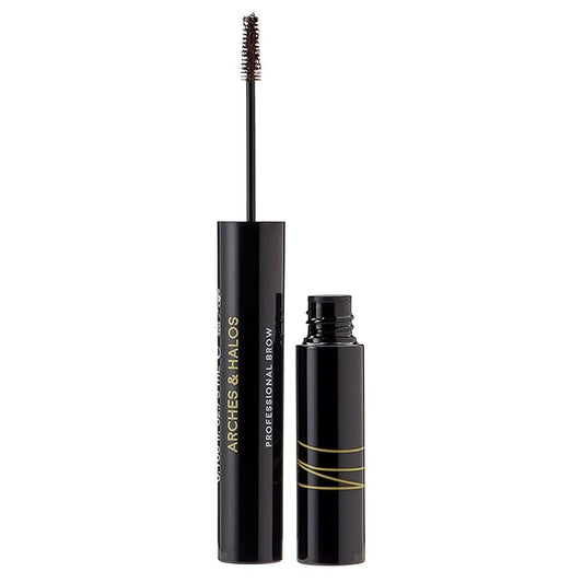 Arches and Halos Microfiber Tinted Brow Mousse - Richly Pigmented Eyebrow Shaper - Water Resistant Filler Pen - Vegan - Warm Brown - 0.11 oz