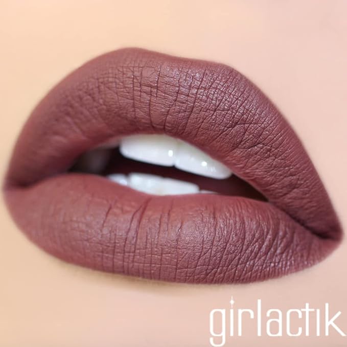 Girlactik Long Lasting Matte Lip Paint Liquid Lipstick in Allure- Long wearing, Smooth Application, Pigmented, Non-Crack Formula, Lightweight, 7.5 ml / .25 oz, (Playful)