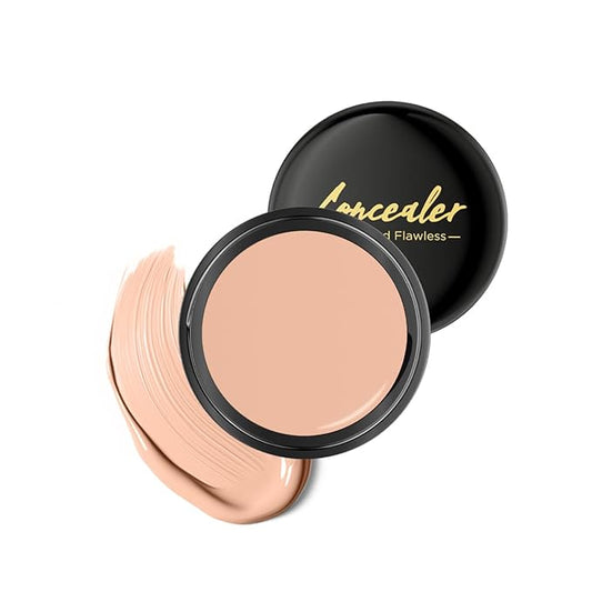 Multi-Use Pot Concealer Full Coverage - Under Eye Concealer waterproof no transfer,for Dark Circles, Blemishes, Makeup Brightens for Sensitive Skin, Nature 0.53 Oz