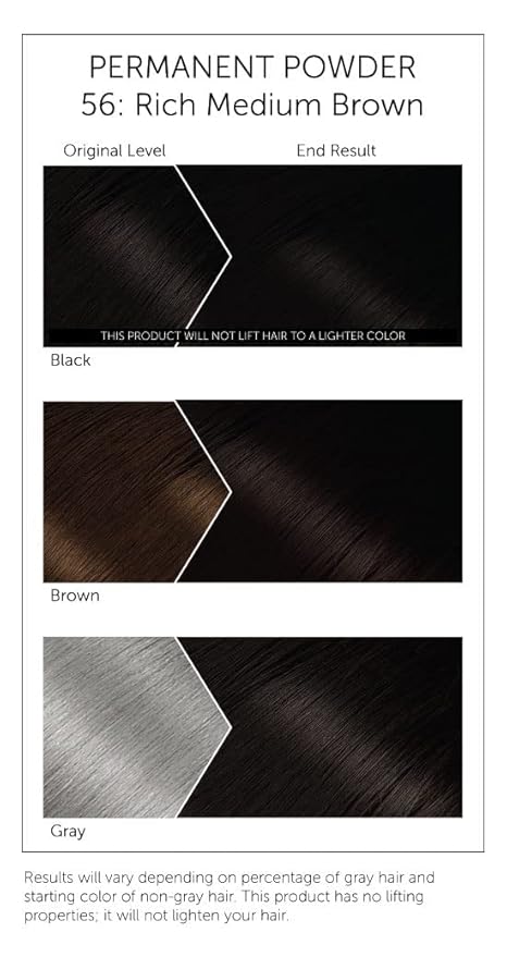 Bigen Permanent Powder Hair Color 56 Medium Brown 1 ea (Pack of 5)