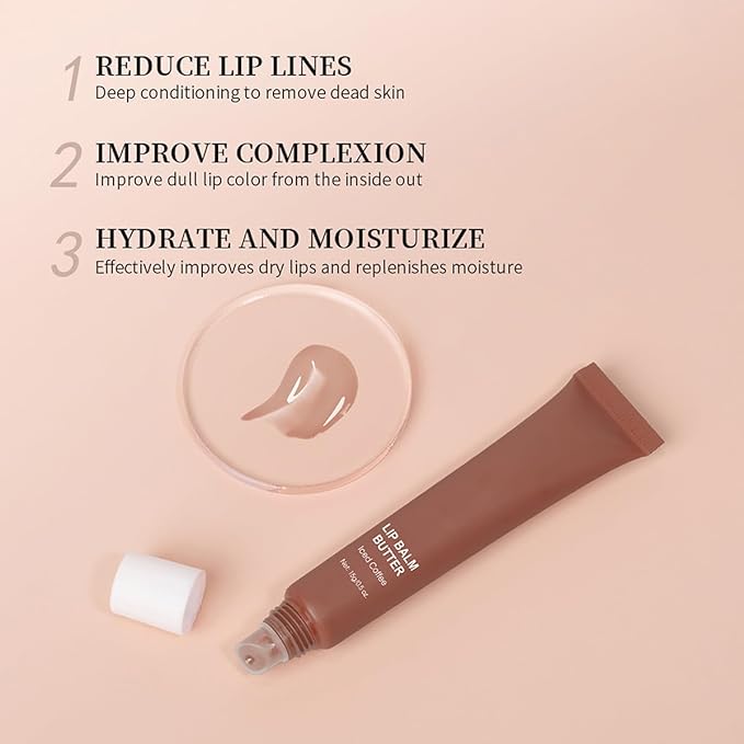 4 Flavors Lip Glossy Butter Balm Lip Tint Hydrating Lip Gloss Ultra-Hydrating & Nourishing Lip Care with Natural Ingredients (02# Mint)