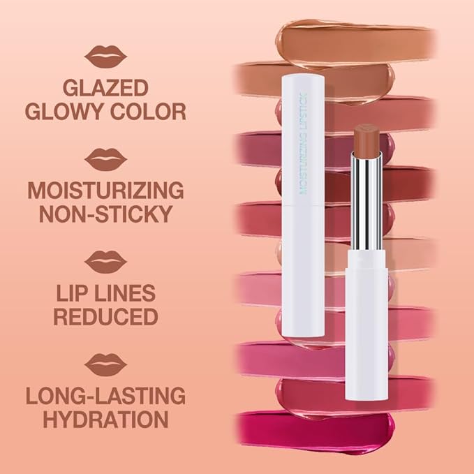 1Pcs Tinted Lip Balm Moisturizing Lipstick – Waterproof Hydrating Matte Lip Balm for Women, Creamy Natural Color Stain for Dry Lips, Soft Matte Finish with Subtle Scent (#2 Sable)