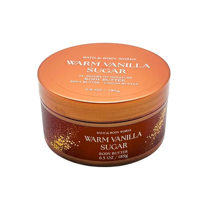 Bath & Body Works Golden Bundle 3-Pack Body Butter Gift Set – In The Stars Glowtion, Touch of Gold & Warm Vanilla Sugar 6.5 oz each with 30-Inch Metallic Gold & Silver Striped Bow for Holidays