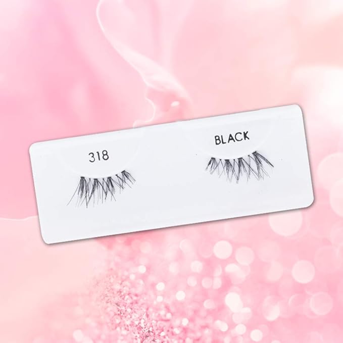 Ardell Accent Half Lashes 318 - Short Wispy Natural Looking Cat Eye Half Lashes for Everyday Wear, 4 Pack
