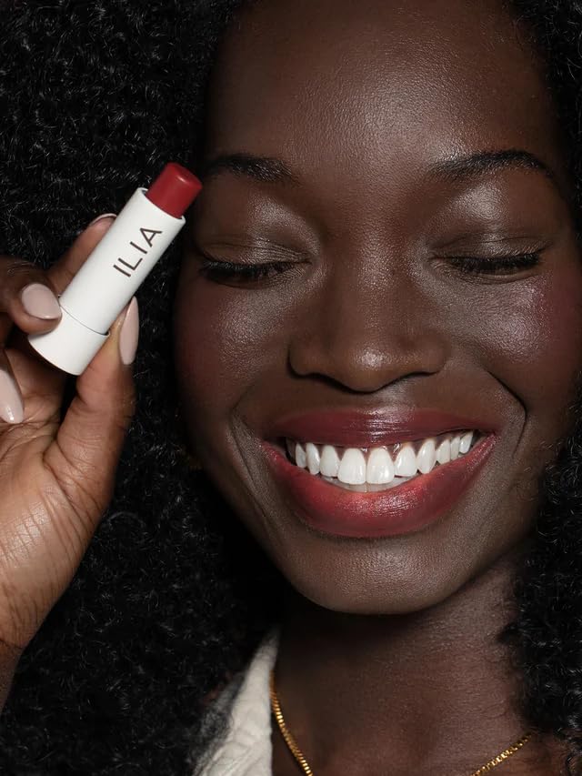 ILIA - Balmy Tint Hydrating Lip Balm | Buildable Lip Color + Soft Shine | Nourish + Moisturize with Shea Butter & Rosehip Seed Oil | Vegan, Clean, Cruelty-Free Makeup (Heartbeats, 0.15 oz | 4.4 g)