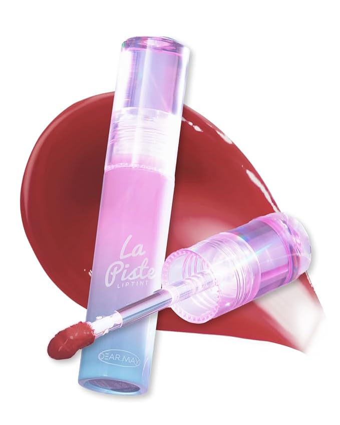 DEARMAY LA PISTE LIP TINT LP05 Starry 0.14 oz. long lasting lip stain with glossy finish and lightweight texture, non sticky, hydrating formula with no flaking and glassy vivid tint, korean makeup