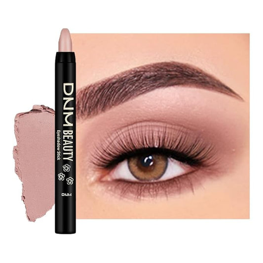 Kaely Cream Eye Shadow Sticks, Nude Pink Matte Eyeliner Pencil Eyeshadow Palette Makeup, Eye Highlighter Brightener Stick for Older Women Waterproof Pigmented, sombras para ojos, New-71