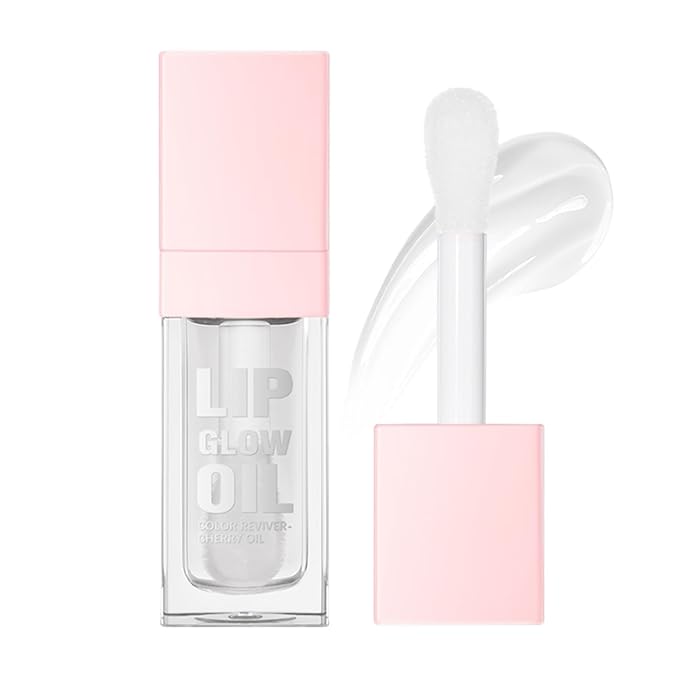 CHIFURE Hydrating Lip Oil, Plumping Lip Gloss, Moisturizing Lip Balm, Transparent Lip Oil, Non-Sticky Long Lasting Lip Gloss, Tinted Lip Balm for Lip Care,0.28 OZ (#000-Clear, 0.28 OZ)