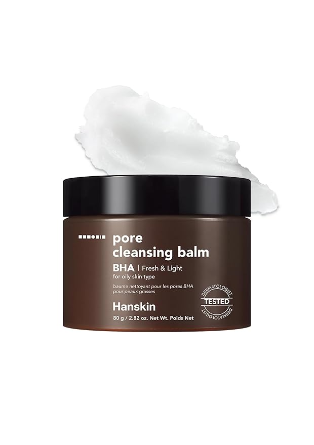 Hanskin BHA Pore Cleansing Balm, Gentle Blackhead Cleanser and Makeup Remover for Combination and Oily Skin [BHA/2.82 oz]