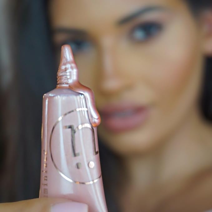 M2U NYC Liquid Highlighter Makeup – Lightweight Luminizer for Natural Radiant Glow with Shimmer – Ultra Smooth Hydrating Illuminator, Face, Cheekbone & Body Glow Enhancer Pink Pearl (Futurity)