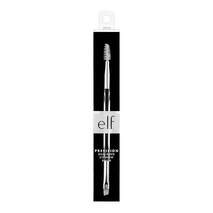 e.l.f. Precision Dual-Sided Eyebrow Brush, Makeup Brush For Shaping, Sculpting & Filling Brows, For Even Application, Vegan & Cruelty-Free