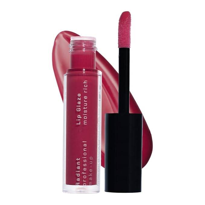 Radiant Professional Lip Glaze (15 Shades) - Ultra-Glossy, Non-Sticky & Long-Lasting Lip Gloss for Women - High Shine Hydration - Vegan & Moisturizing for Soft, Nourished Lips - (11 CHERRY)